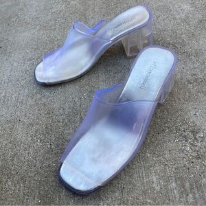 Jeffrey Campbell Iridescent Clear Mules